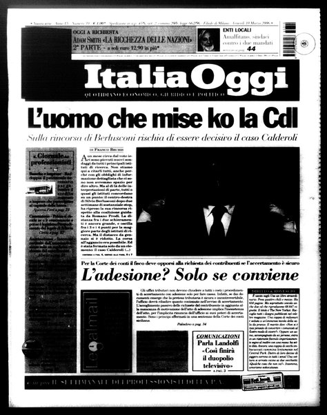 Italia oggi : quotidiano di economia finanza e politica